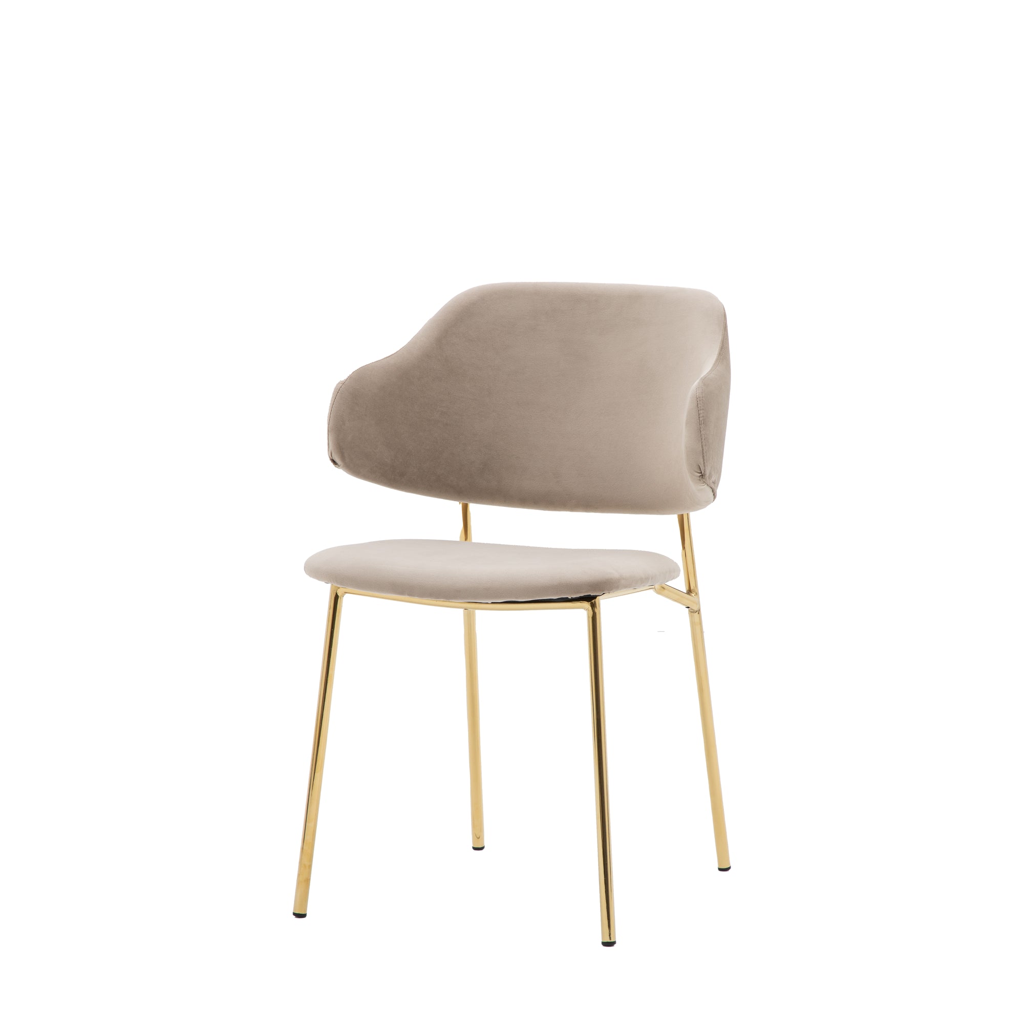 Mayfield Worrall Taupe Dining Chair Gold Legs (Discontinued )