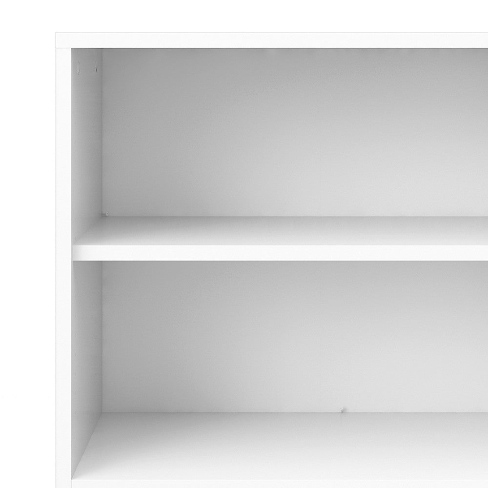 Axton Trinity Bookcase 4 Shelves with 2 Doors in White