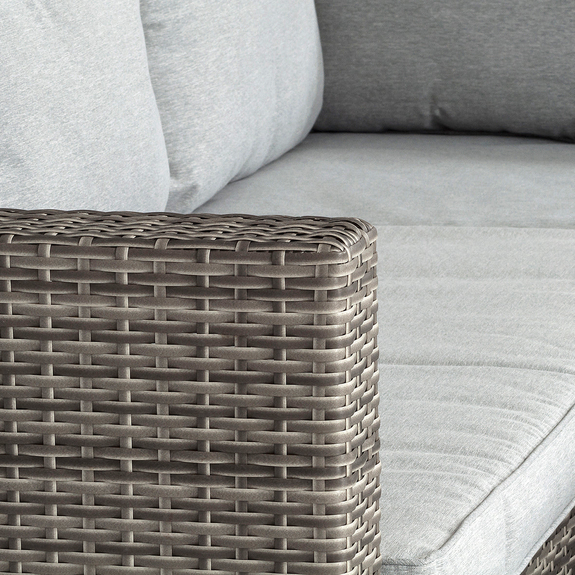 Home Junction Cinzia Contemporary Grey Corner Sofa set with Footstool