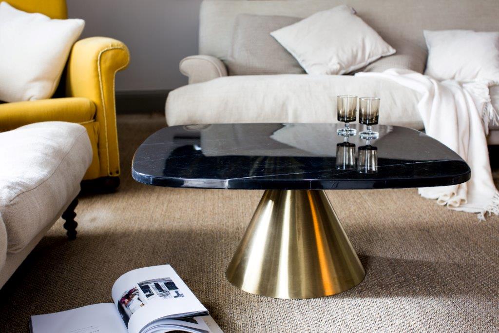 Gillmore Space Oscar Square Coffee Table Black Marble