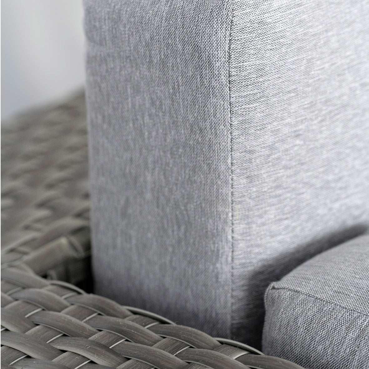 Home Junction Salvador Grey Contemporary 4 Seater Sofa with Large Footstool & Coffee Table