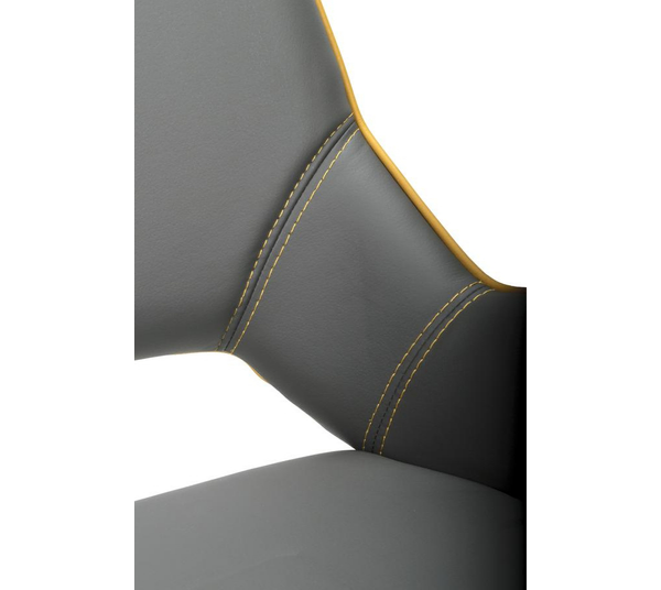 Hawksmoor Mako Graphite Grey Leather Effect Swivel Dining Chair (Pair)