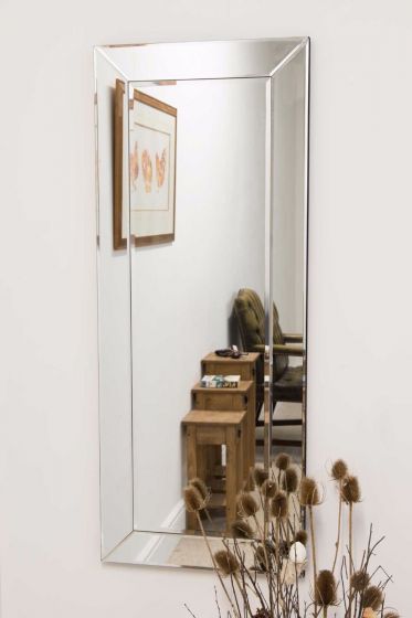 Carrington All Glass Modern Dress Mirror 120 x 48 CM