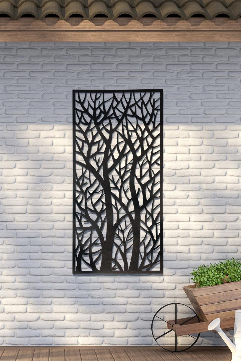 Carrington Extra large Metal Tree Design Decorative Garden Screen 120cm X 60cm