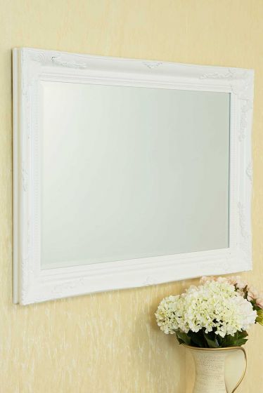 Carrington White Wall Mirror 110 x 79 CM