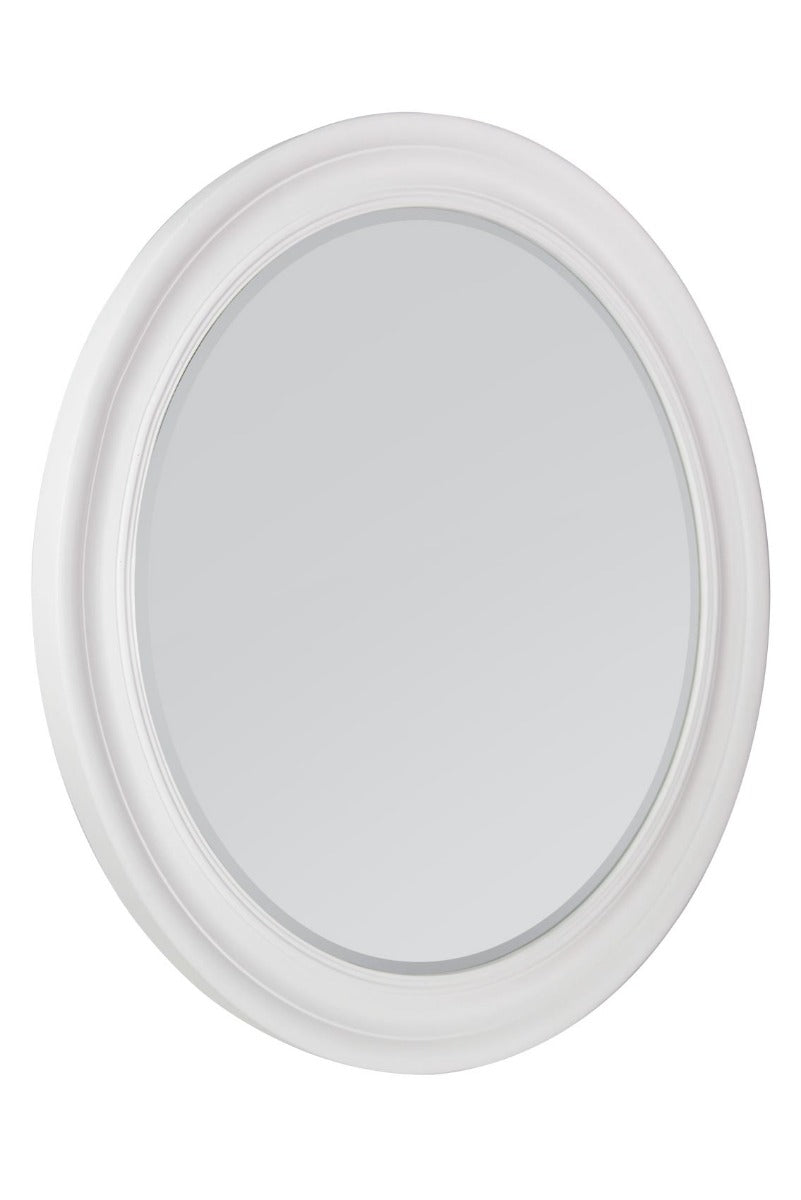 Melbury White Elegant Modern Bevelled Round Mirror 96 x 96 CM