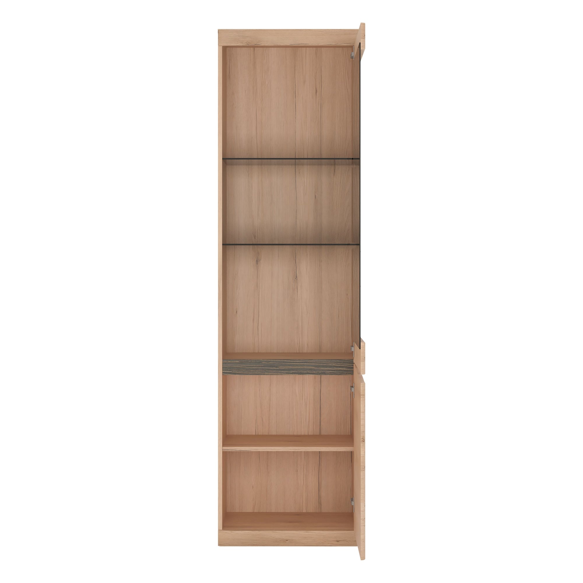 Axton Eastchester Tall Narrow 2 Door Glazed Display Cabinet (RHD)