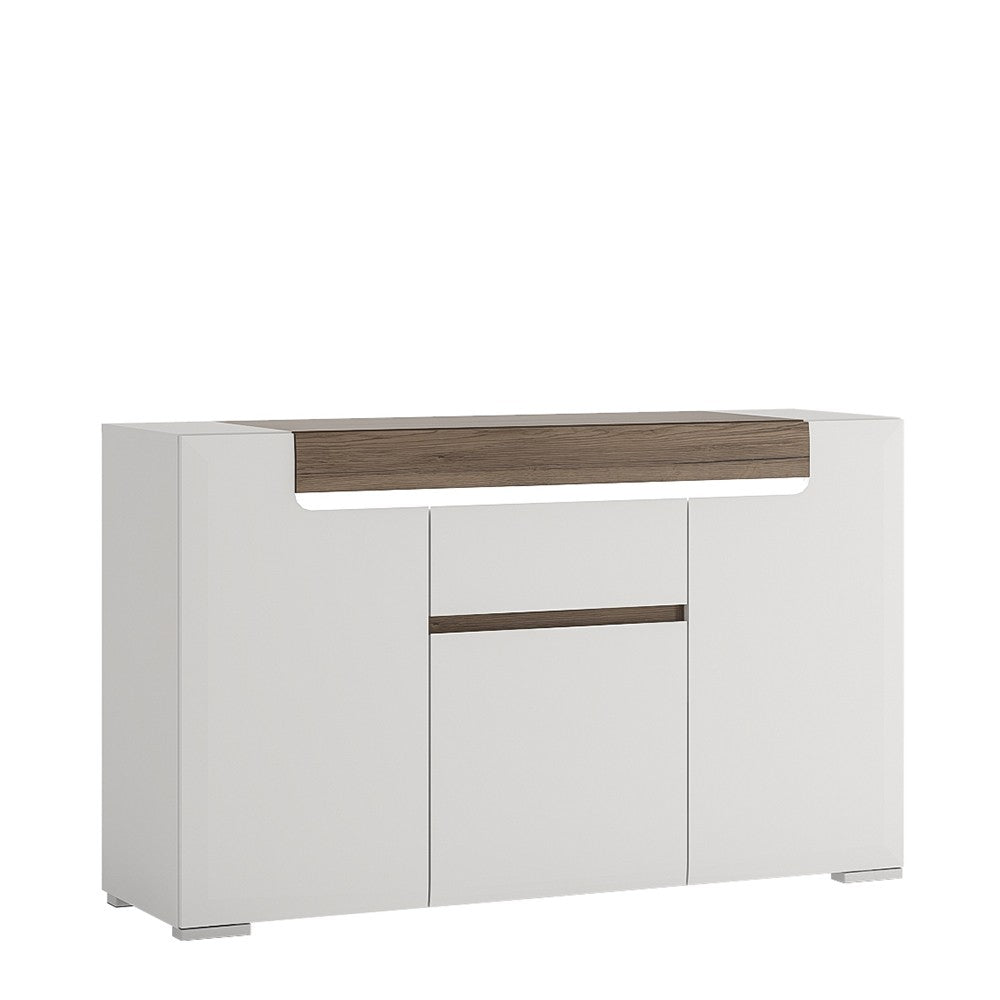 Axton Bronxdale 3 Door 1 Drawer Sideboard (inc. Plexi Lighting)