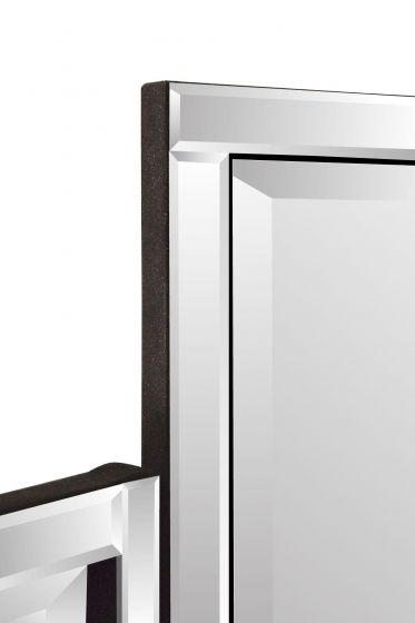 Carrington Silver All Glass Dressing Table Mirror 56 x 76 CM