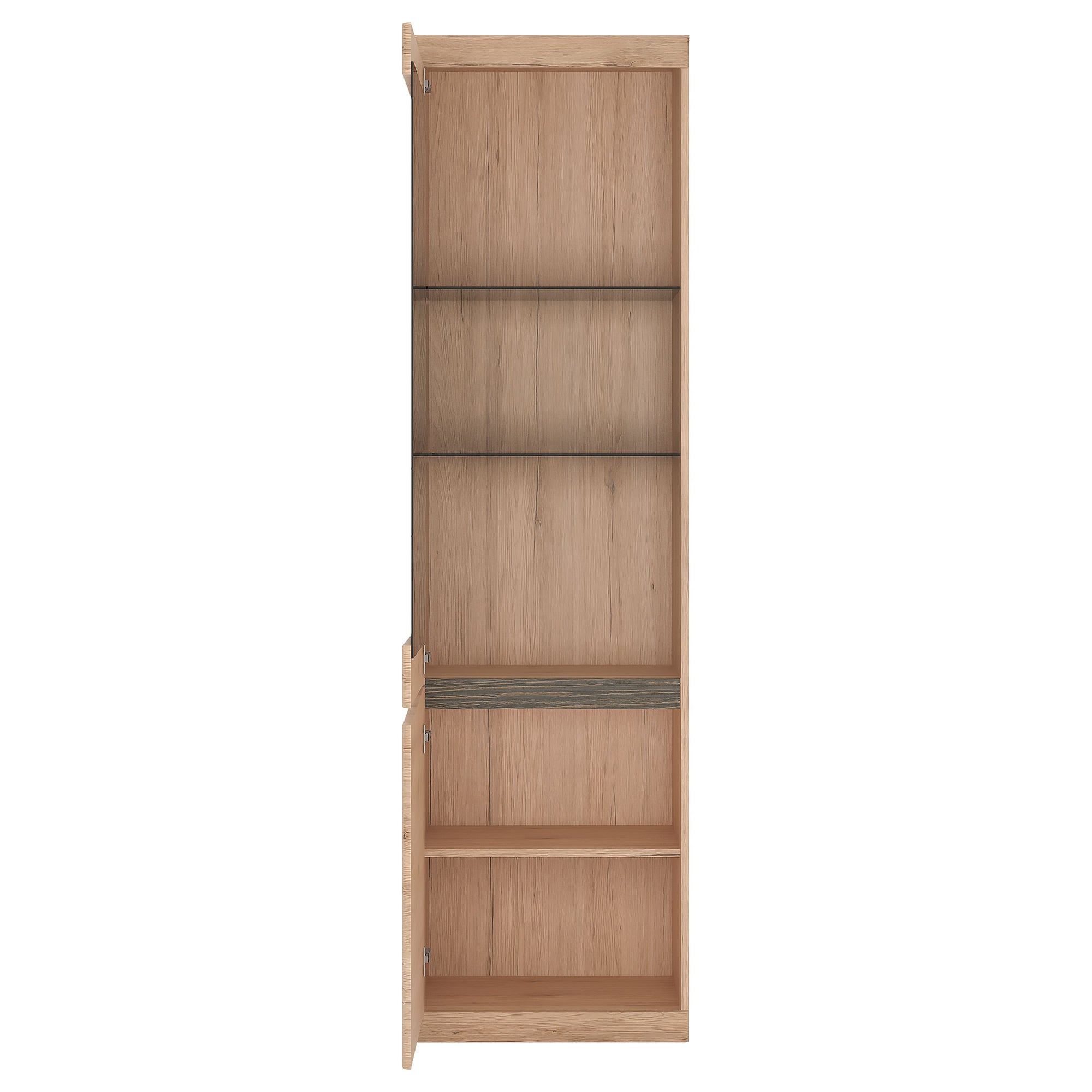 Axton Eastchester Tall Narrow 2 Door Glazed Display Cabinet (LHD)