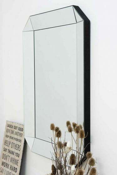Carrington All Glass Angled Frame Modern Mirror 121 x 80 CM